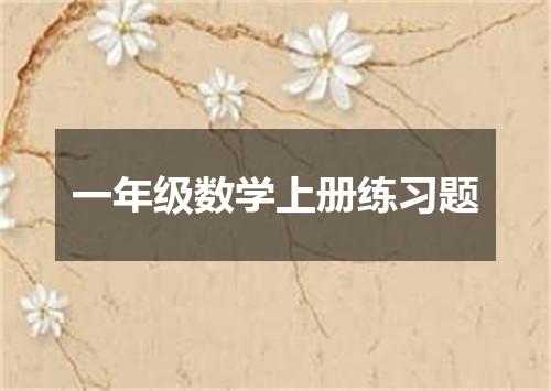 一年级数学上册练习题