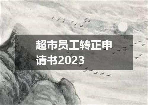 超市员工转正申请书2023