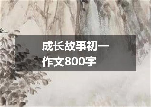 成长故事初一作文800字