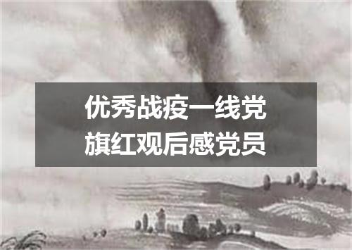 优秀战疫一线党旗红观后感党员