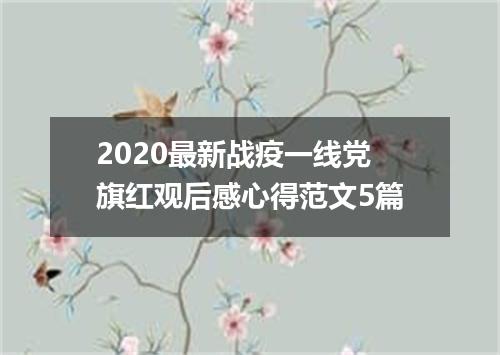 2020最新战疫一线党旗红观后感心得范文5篇