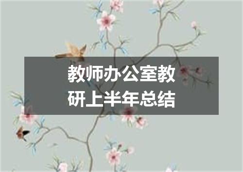 教师办公室教研上半年总结
