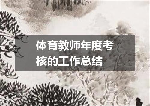 体育教师年度考核的工作总结