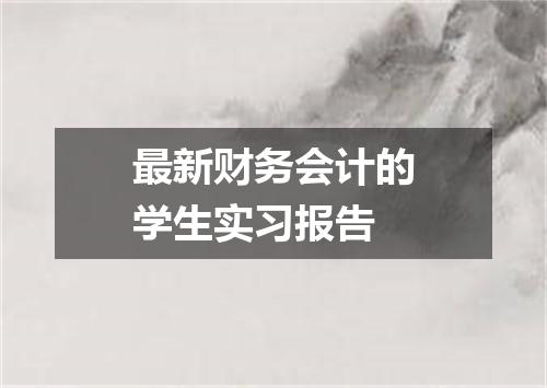 最新财务会计的学生实习报告