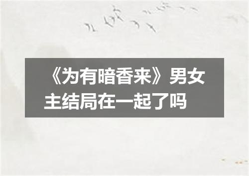 《为有暗香来》男女主结局在一起了吗