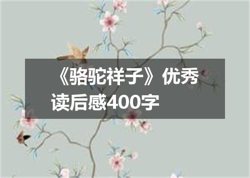 《骆驼祥子》优秀读后感400字
