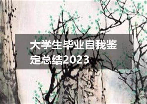 大学生毕业自我鉴定总结2023