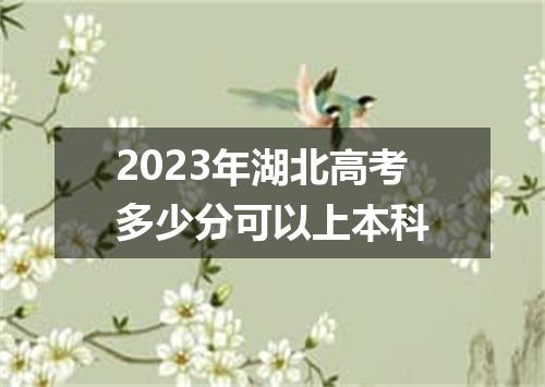 2023年湖北高考多少分可以上本科