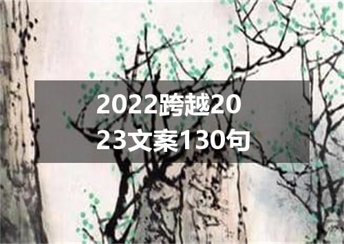2022跨越2023文案130句