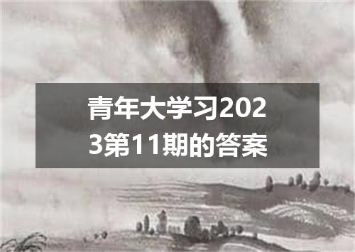 青年大学习2023第11期的答案