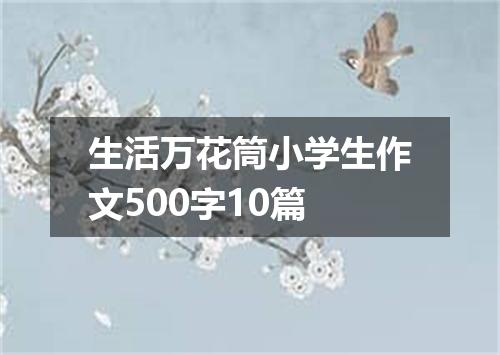 生活万花筒小学生作文500字10篇