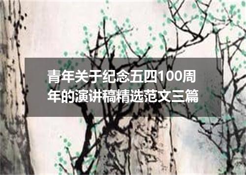 青年关于纪念五四100周年的演讲稿精选范文三篇