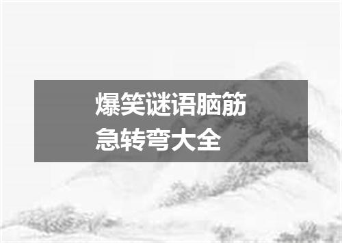 爆笑谜语脑筋急转弯大全