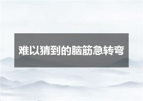 难以猜到的脑筋急转弯