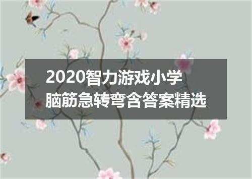 2020智力游戏小学脑筋急转弯含答案精选
