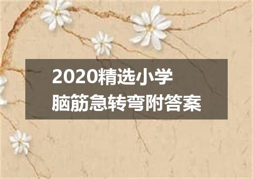 2020精选小学脑筋急转弯附答案