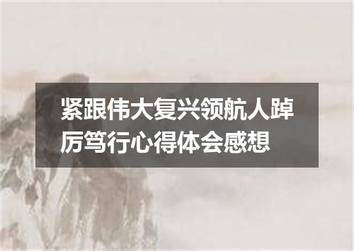 紧跟伟大复兴领航人踔厉笃行心得体会感想
