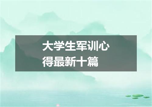大学生军训心得最新十篇