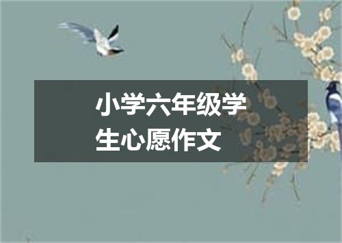 小学六年级学生心愿作文