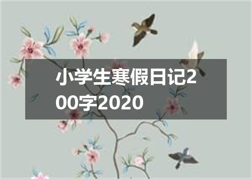 小学生寒假日记200字2020