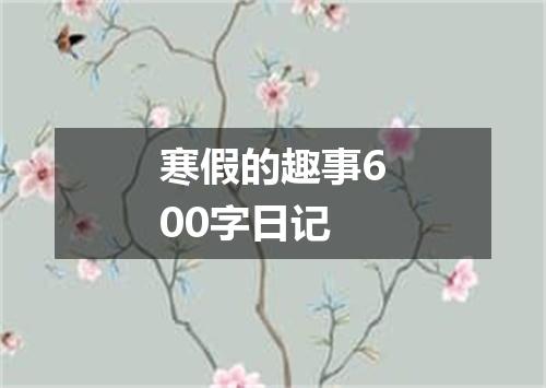 寒假的趣事600字日记