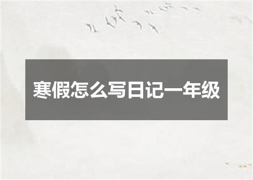 寒假怎么写日记一年级