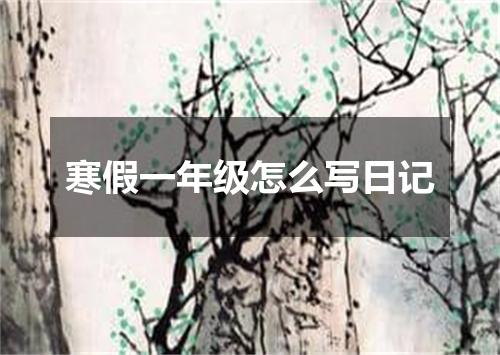 寒假一年级怎么写日记