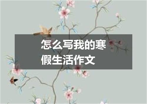 怎么写我的寒假生活作文