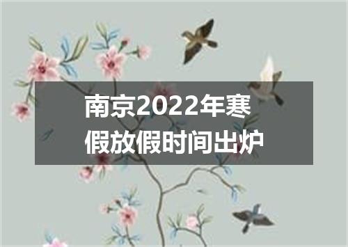 南京2022年寒假放假时间出炉