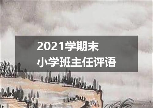 2021学期末小学班主任评语