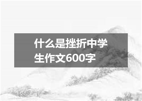 什么是挫折中学生作文600字