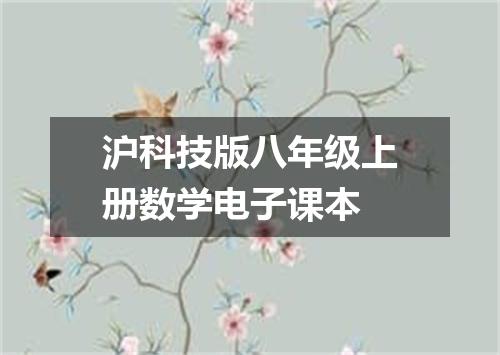 沪科技版八年级上册数学电子课本
