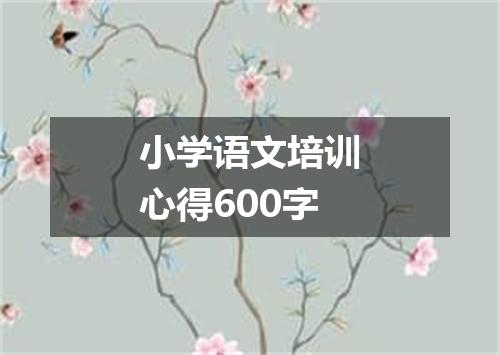 小学语文培训心得600字