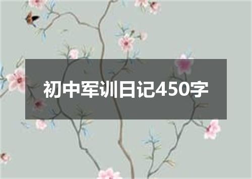 初中军训日记450字