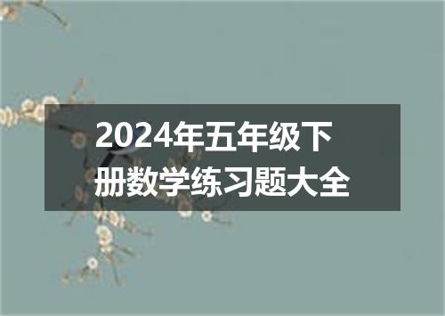 2024年五年级下册数学练习题大全