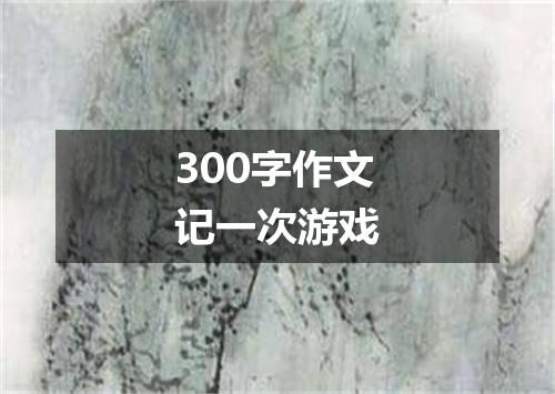 300字作文记一次游戏