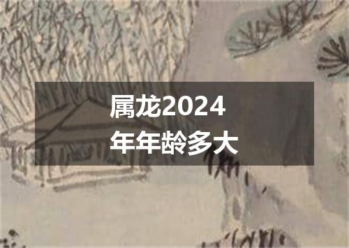属龙2024年年龄多大