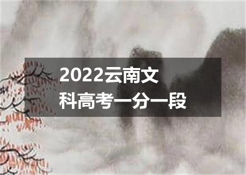 2022云南文科高考一分一段