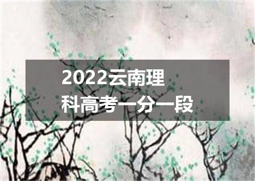 2022云南理科高考一分一段