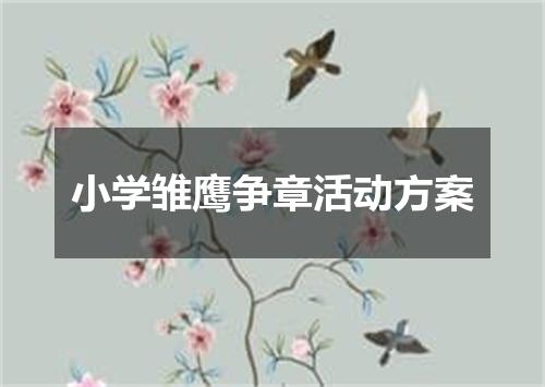 小学雏鹰争章活动方案