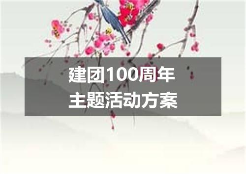 建团100周年主题活动方案