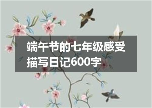 端午节的七年级感受描写日记600字