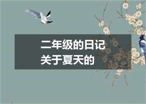 二年级的日记关于夏天的
