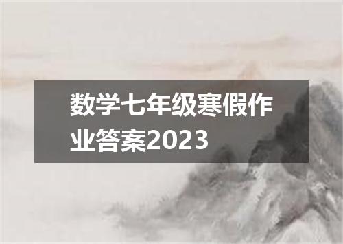 数学七年级寒假作业答案2023