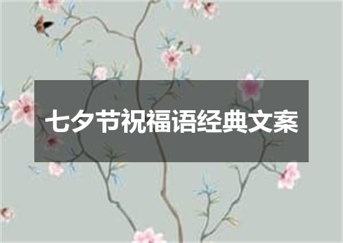 七夕节祝福语经典文案