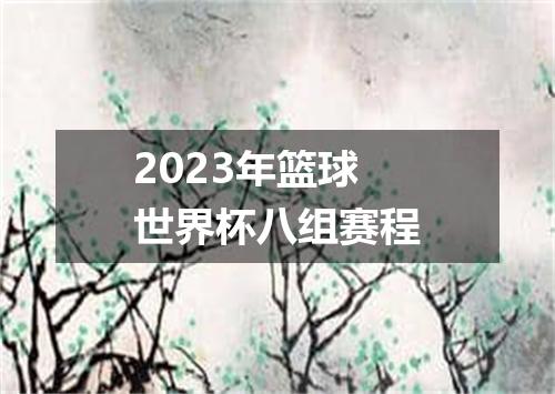 2023年篮球世界杯八组赛程