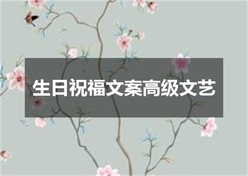 生日祝福文案高级文艺
