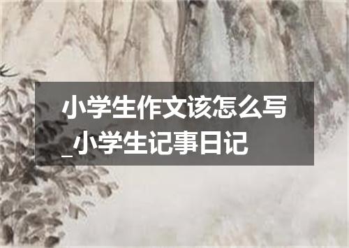 小学生作文该怎么写_小学生记事日记