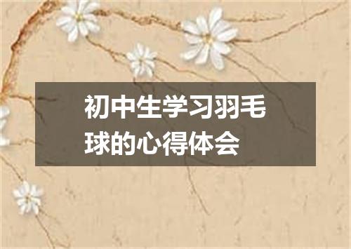 初中生学习羽毛球的心得体会