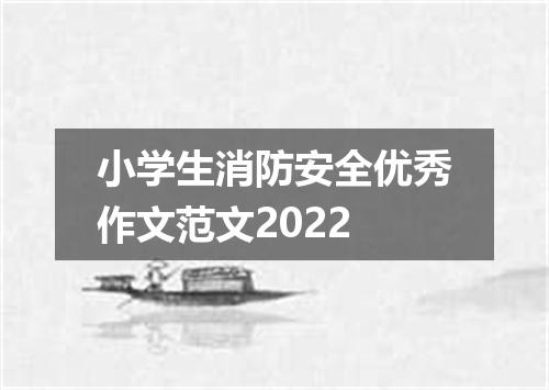 小学生消防安全优秀作文范文2022